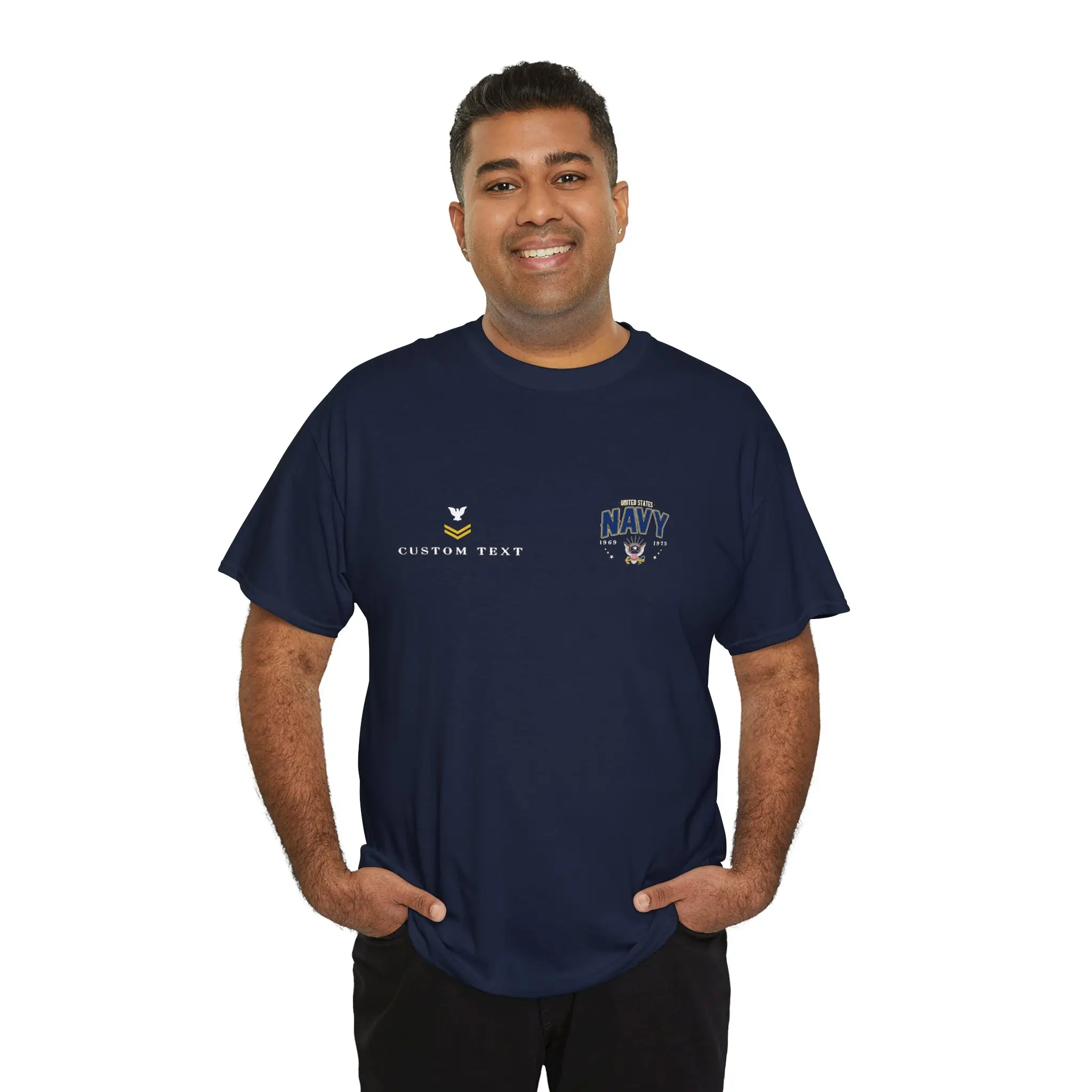 Custom United States Navy Veteran T-Shirt – Established 1775 - Personalize Name, Rank & Years #000042