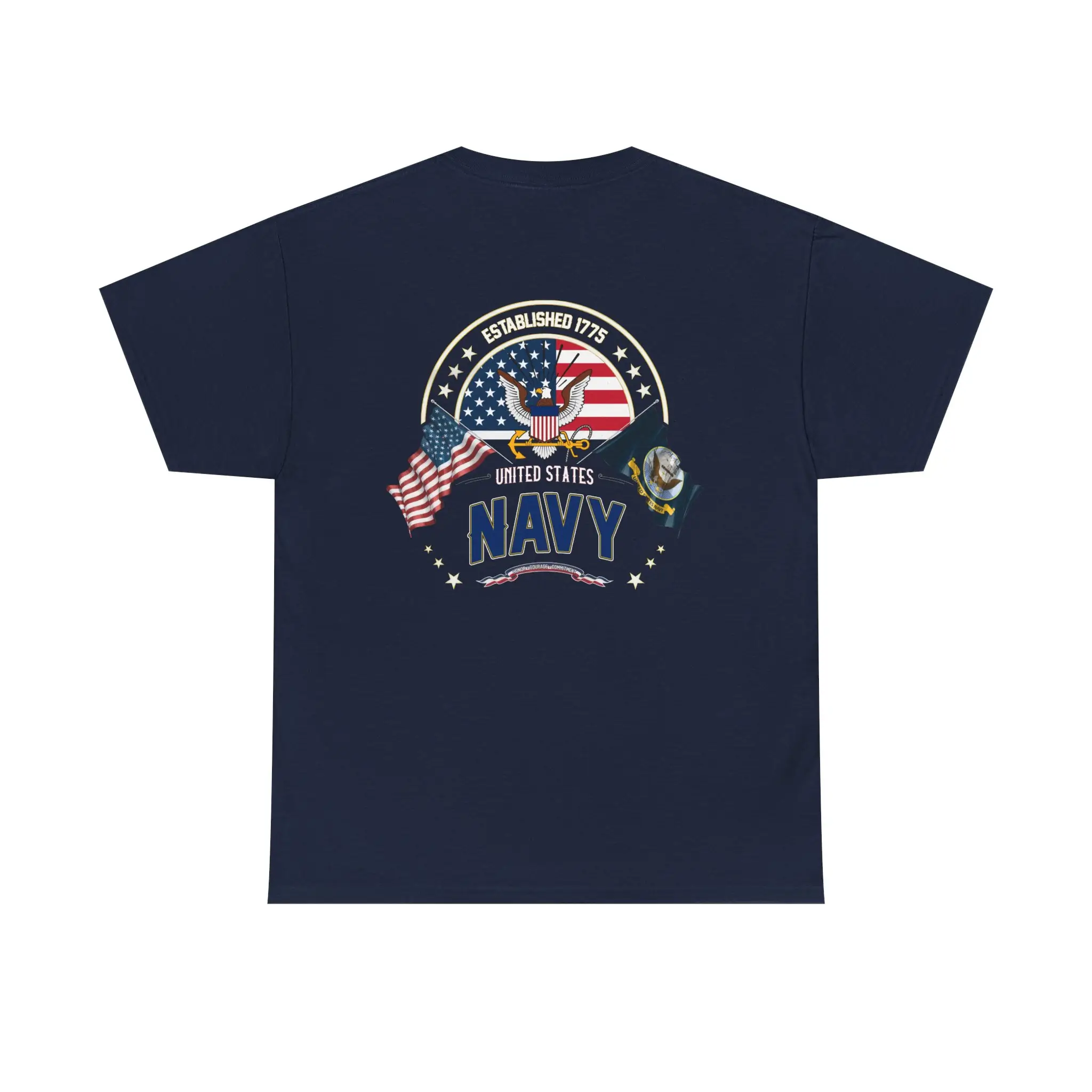 Custom United States Navy Veteran T-Shirt – Established 1775 - Personalize Name, Rank & Years #000042