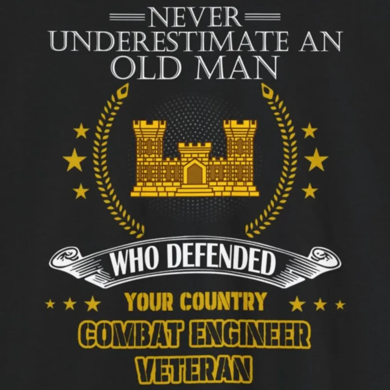 Custom United States Army Branches T-Shirt | "Never Underestimate An Old Man Who Defended Your Country Army Veteran Black" #000116