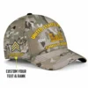 Custom Army Branch Veteran Camo Hat - Personalized MOSBranch, Rank, Name & Years #000173