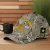 Custom Army Branch Veteran Camo Hat - Personalized MOSBranch, Rank, Name & Years #000173