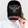 Custom Flag-Winged Eagle Veteran Hat - Personalized Branch, Rank, Name & Service Years #000171