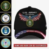 Custom Flag-Winged Eagle Veteran Hat - Personalized Branch, Rank, Name & Service Years #000171