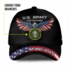 Custom Flag-Winged Eagle Veteran Hat - Personalized Branch, Rank, Name & Service Years #000171