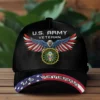 Custom Flag-Winged Eagle Veteran Hat - Personalized Branch, Rank, Name & Service Years #000171