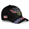 Custom Flag-Winged Eagle Veteran Hat - Personalized Branch, Rank, Name & Service Years #000171