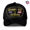 Custom Grumpy Old Veteran Hat - Personalized Rank, Name & Branch - Funny Military Cap #000165