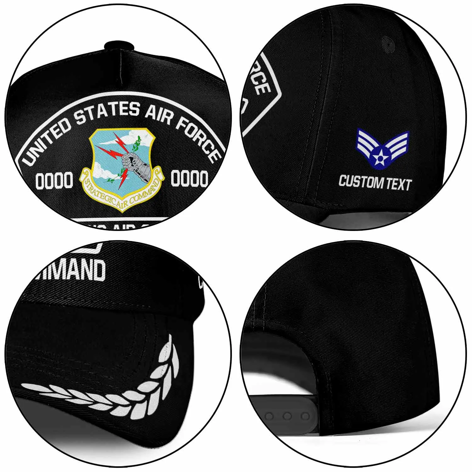 Custom Military Command Hat - Personalized Unit, Rank, Name & Service Year #000172