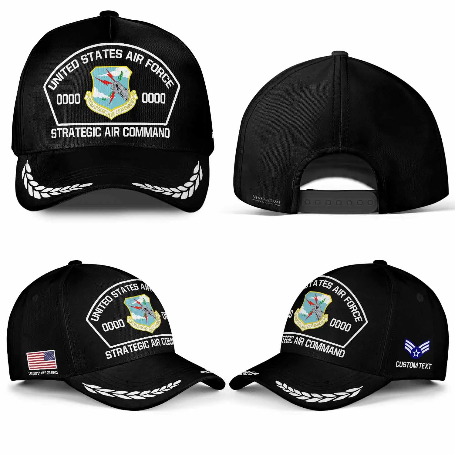 Custom Military Command Hat - Personalized Unit, Rank, Name & Service Year #000172