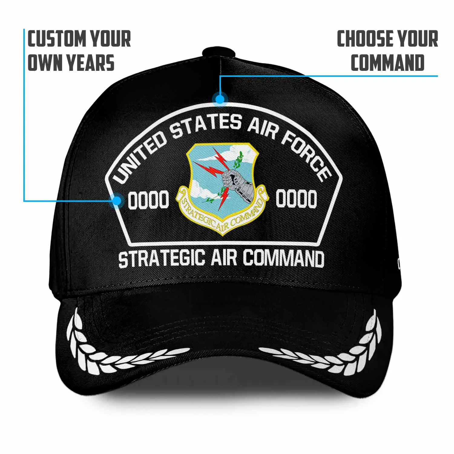 Custom Military Command Hat - Personalized Unit, Rank, Name & Service Year #000172