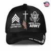 Custom One Nation Under God Hat - Personalization Veteran Black Cap #000164