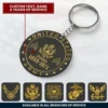 Custom Rank U.S Veteran Acrylic Keychain #000154