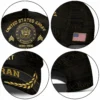 Custom Rank & Years Veteran Hat - Gold Wreath Brim - Choose Your Military Branch #000166