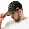 Custom Rank & Years Veteran Hat - Gold Wreath Brim - Choose Your Military Branch #000166