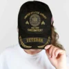 Custom Rank & Years Veteran Hat - Gold Wreath Brim - Choose Your Military Branch #000166