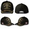 Custom Rank & Years Veteran Hat - Gold Wreath Brim - Choose Your Military Branch #000166