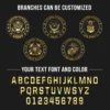 Custom Rank & Years Veteran Hat - Gold Wreath Brim - Choose Your Military Branch #000166