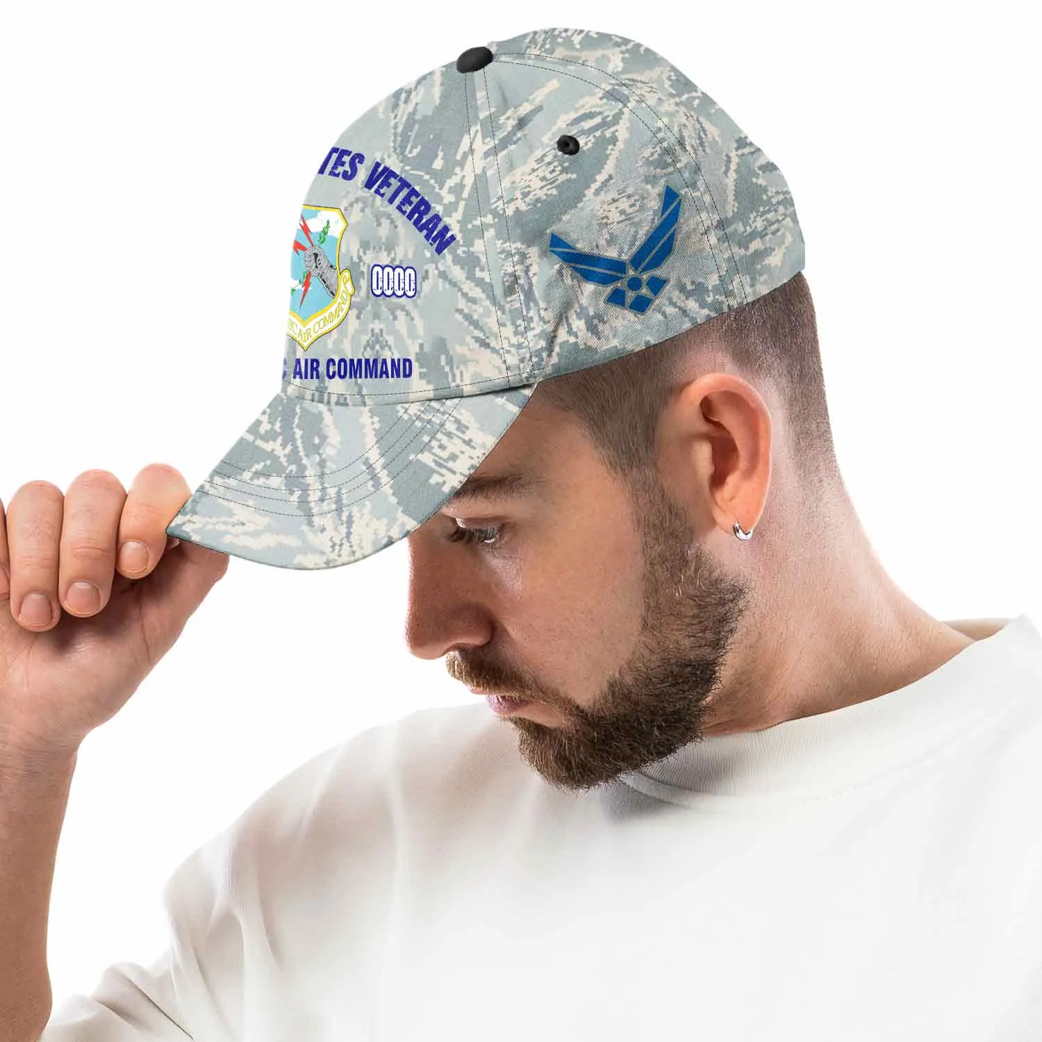 Custom Strategic Air Command Hat - Camo US Air For Veteran Cap #000162