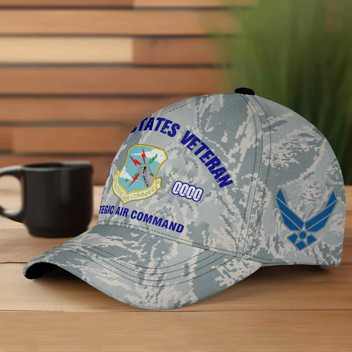 Custom Strategic Air Command Hat - Camo US Air For Veteran Cap #000162