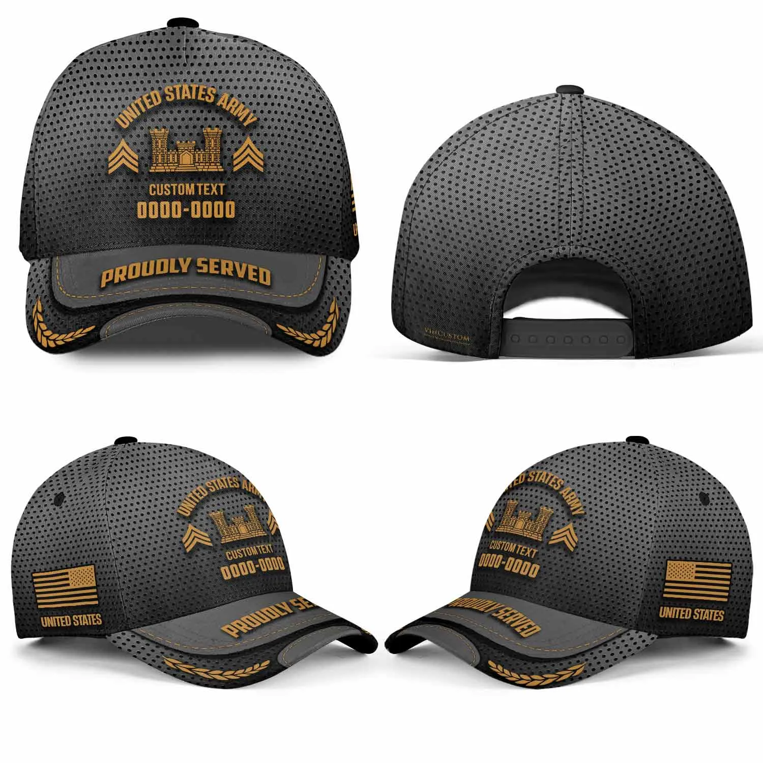 Custom United States Army Branches Printed Hat #000163
