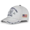 Custom Veteran Hat All Branches - White Honor The Fallen Cap #000158