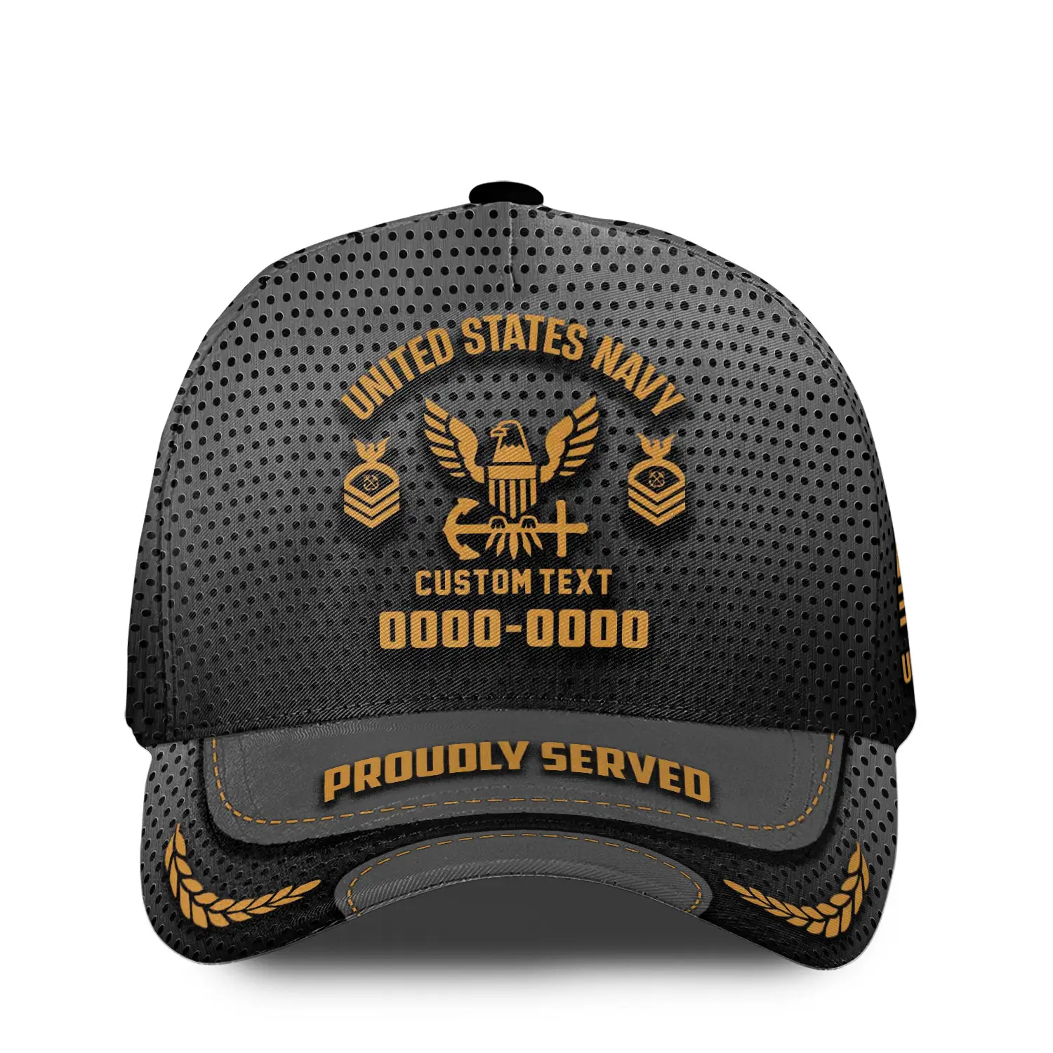Customized U.S Veteran Proudly Served Hat - Personalize Branch, Rank, Name & Year #000155