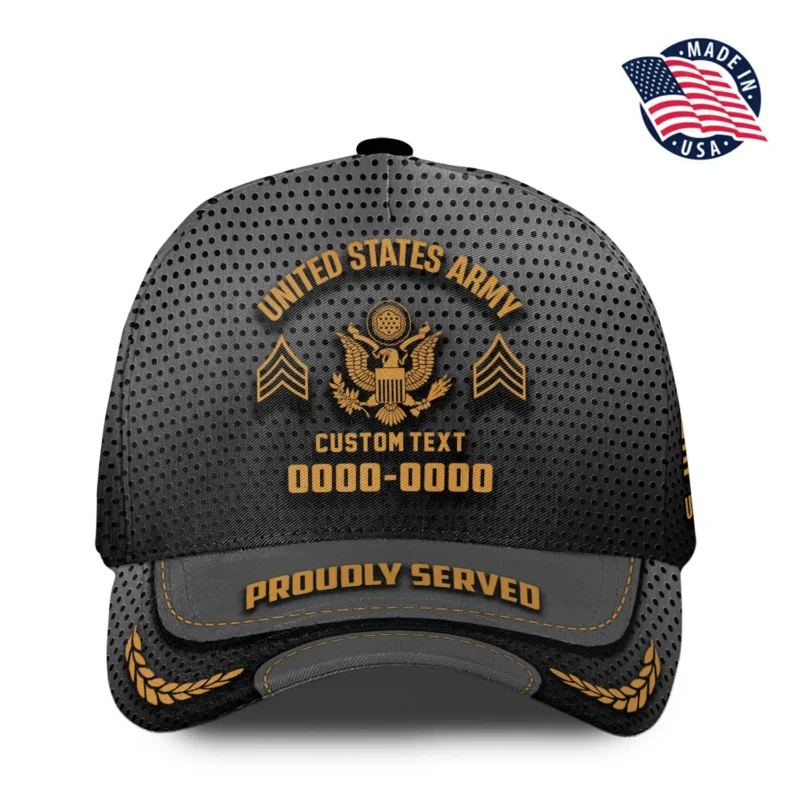 Customized U.S Veteran Proudly Served Hat - Personalize Branch, Rank, Name & Year #000155