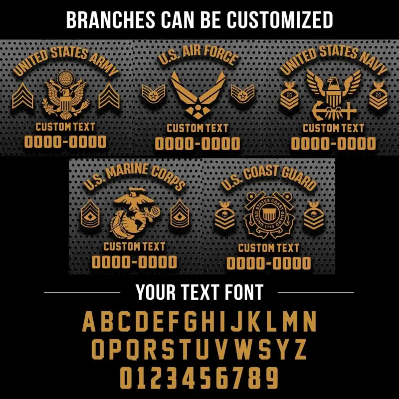 Customized U.S Veteran Proudly Served Hat - Personalize Branch, Rank, Name & Year #000155