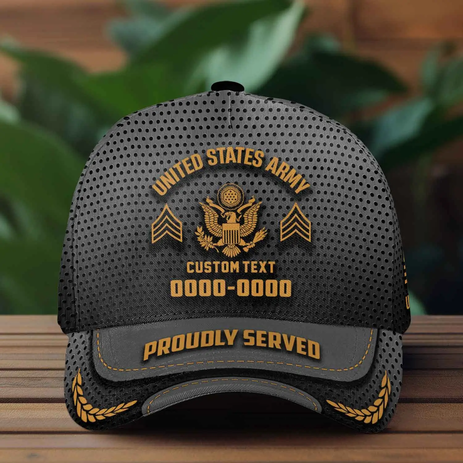 Customized U.S Veteran Proudly Served Hat - Personalize Branch, Rank, Name & Year #000155