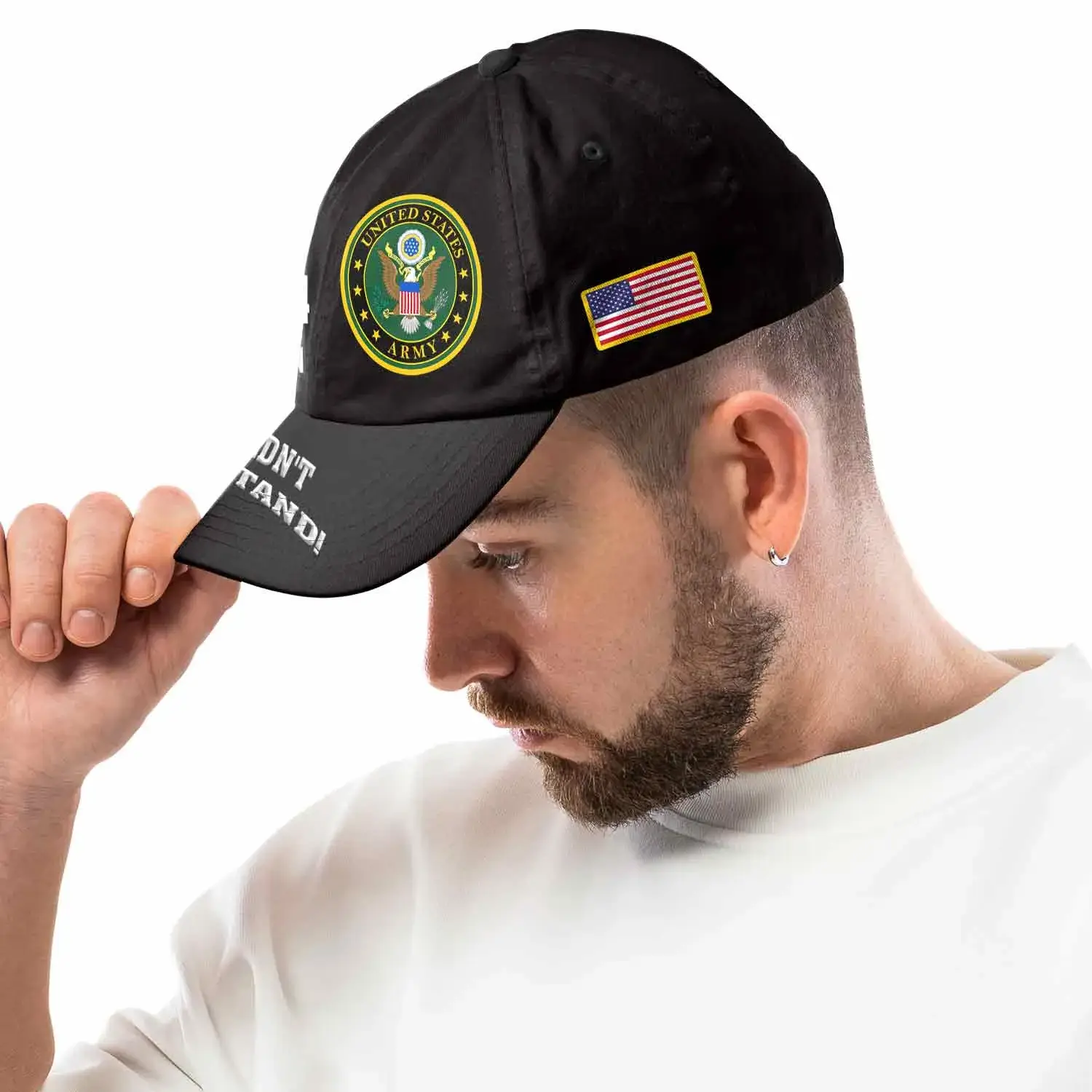 Personalization US Veteran Hat - It's A Veteran Thing Black Cap #000160