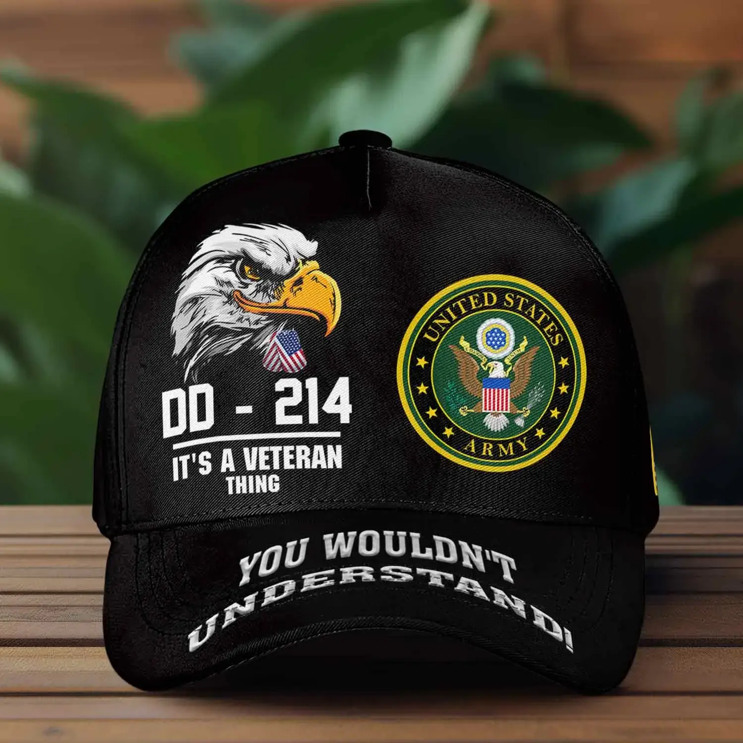 Personalization US Veteran Hat - It's A Veteran Thing Black Cap #000160