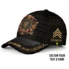 Personalized Gold Crest Veteran Hat - Custom We The People Veteran Cap #000168