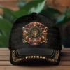 Personalized Gold Crest Veteran Hat - Custom We The People Veteran Cap #000168