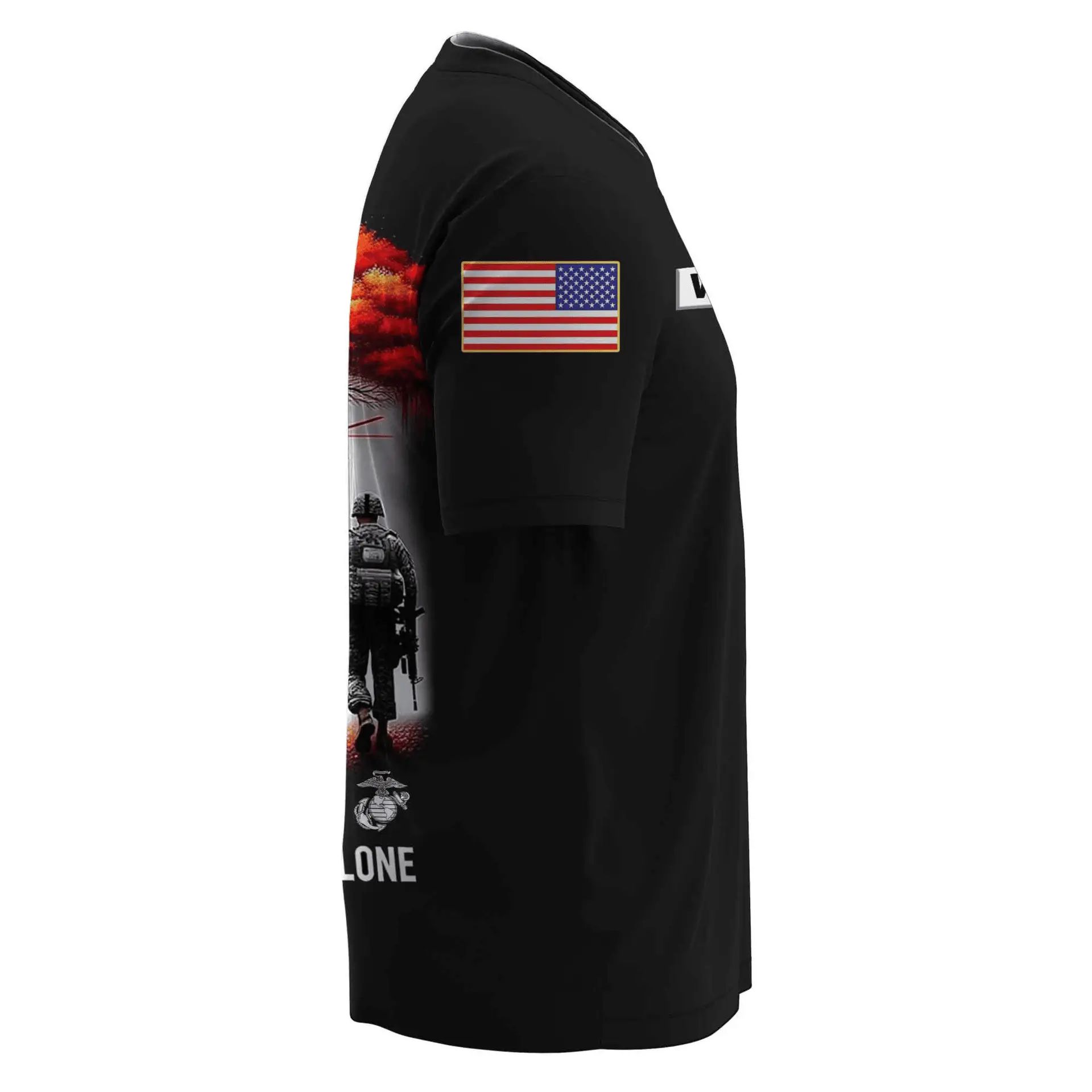 Personalized US Veteran You Never Walk Alone T-Shirt - The Ultimate Brotherhood Tribute #000147