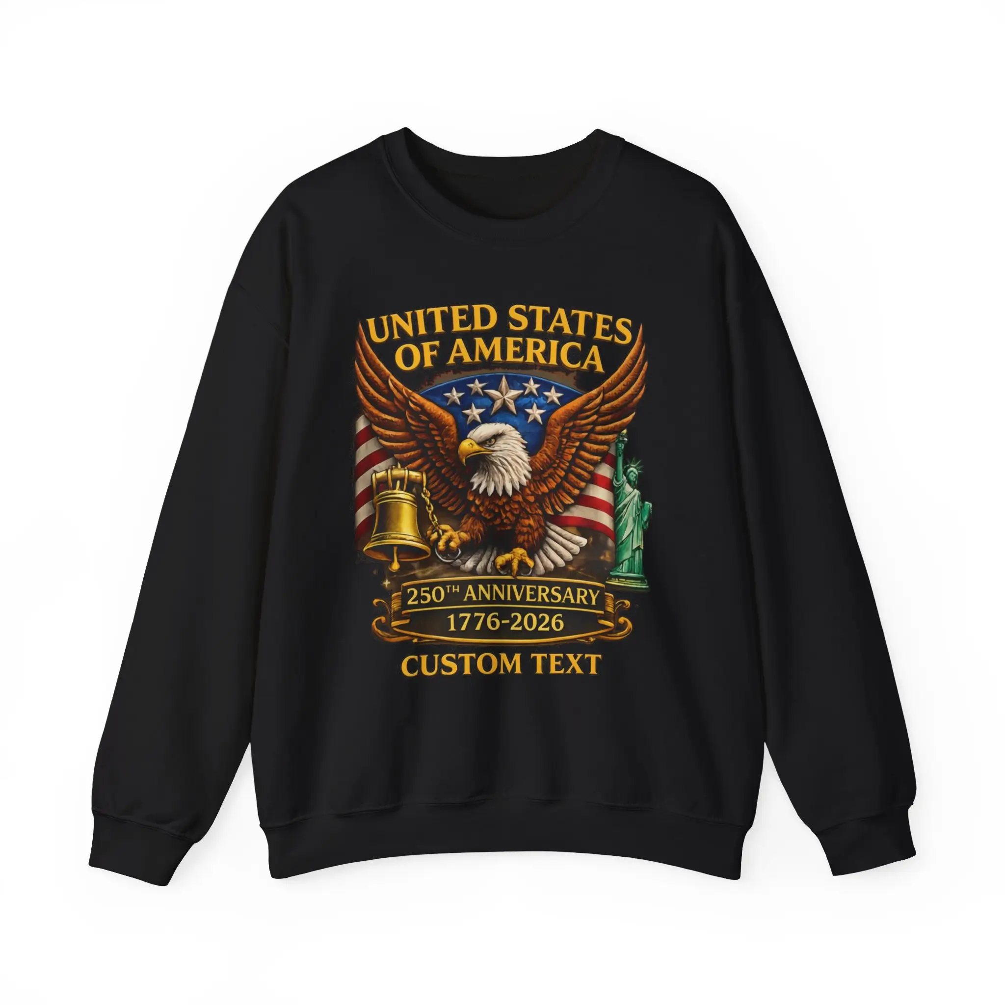 USA 250th Anniversary Custom Shirt (1776-2026) - Eagle & Liberty Bell Commemorative Edition - Made in USA #000140