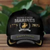 USMC 250th Anniversary Custom Hat - Personalize EGA & Semper Fidelis Visor Cap #000169