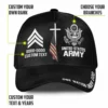 Custom One Nation Under God Hat - Personalization Veteran Black Cap #000164