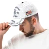 White Custom Veteran Hat - Personalized Proudly Served Baseball Cap #000157