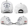 White Custom Veteran Hat - Personalized Proudly Served Baseball Cap #000157