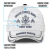 White Custom Veteran Hat - Personalized Proudly Served Baseball Cap #000157