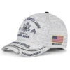 White Custom Veteran Hat - Personalized Proudly Served Baseball Cap #000157