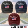 250 Years of Freedom Vintage Hat - America 250th Anniversary Cap - Distressed Flag Design