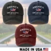 America 250th Birthday Vintage Hat (1776-2026) - Distressed USA Flag Map Cap - Made in USA