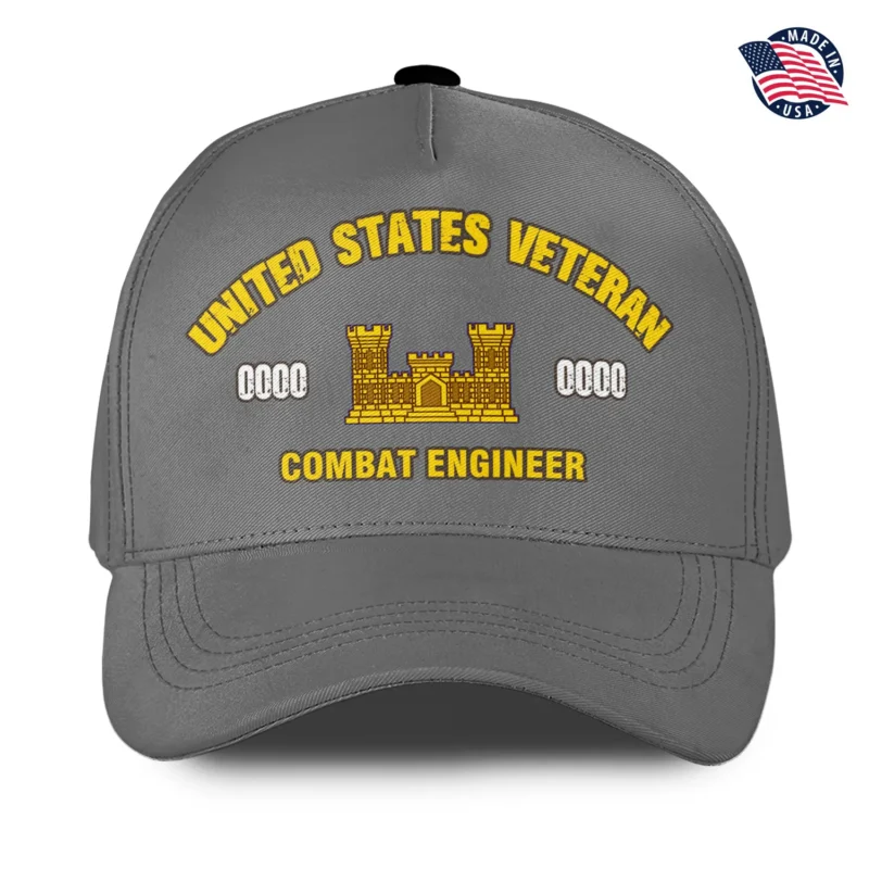 Classic US Army Veteran Printed Hat - Custom Motto, Rank & Name #000207