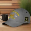 Classic US Army Veteran Printed Hat - Custom Motto, Rank & Name #000207