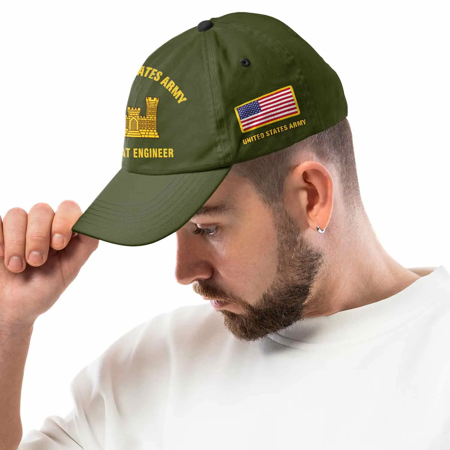 Custom Army Branch Veteran Hat - Personalized MOS Branch, Rank, Name & Years #000174