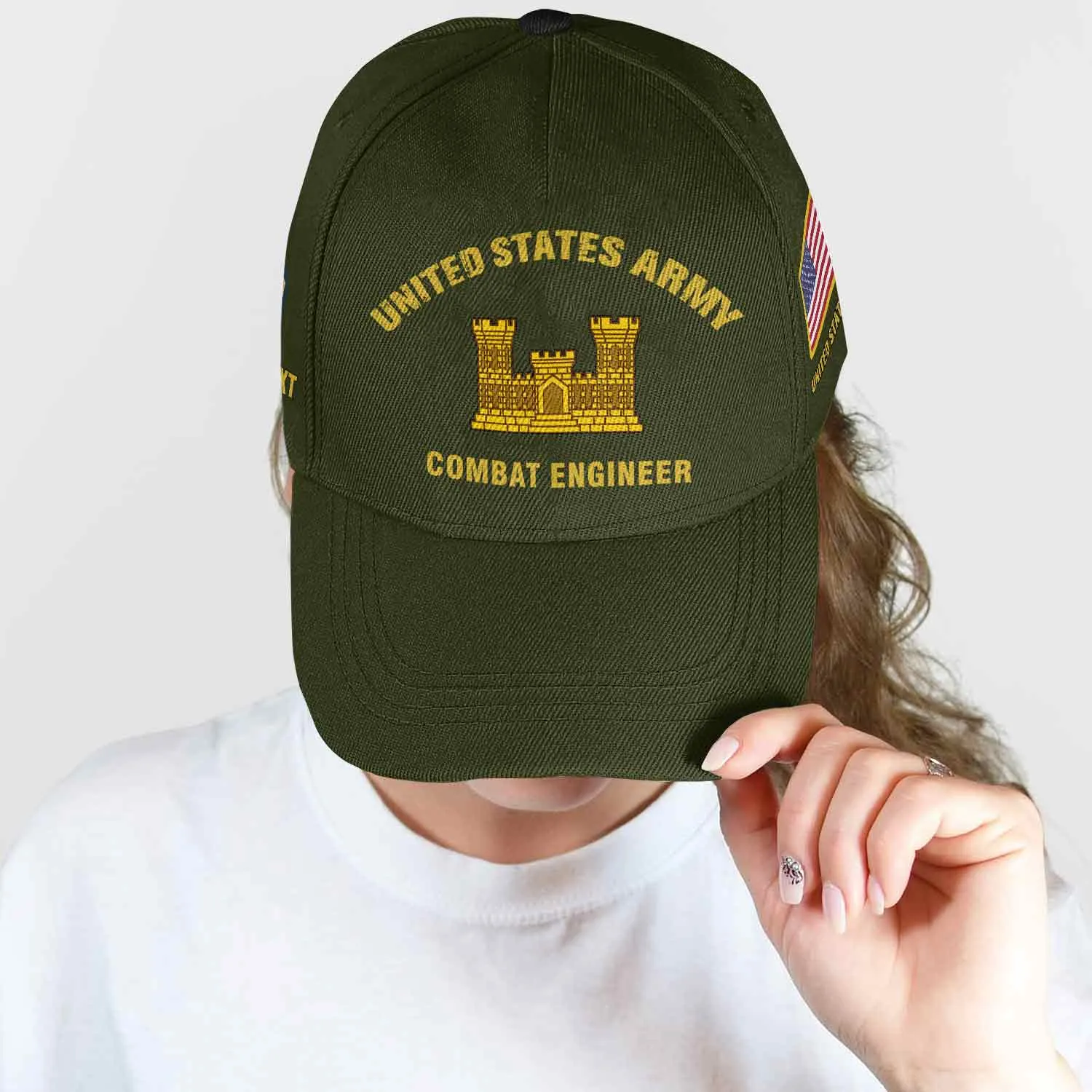 Custom Army Branch Veteran Hat - Personalized MOS Branch, Rank, Name & Years #000174