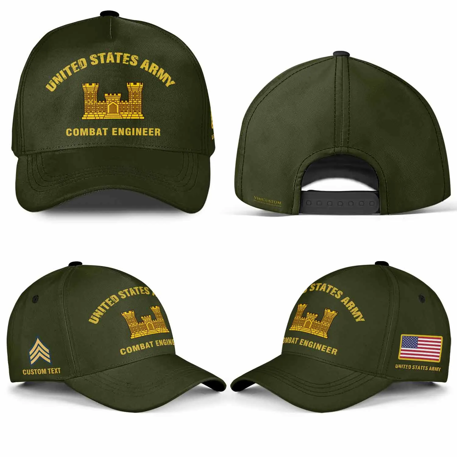 Custom Army Branch Veteran Hat - Personalized MOS Branch, Rank, Name & Years #000174
