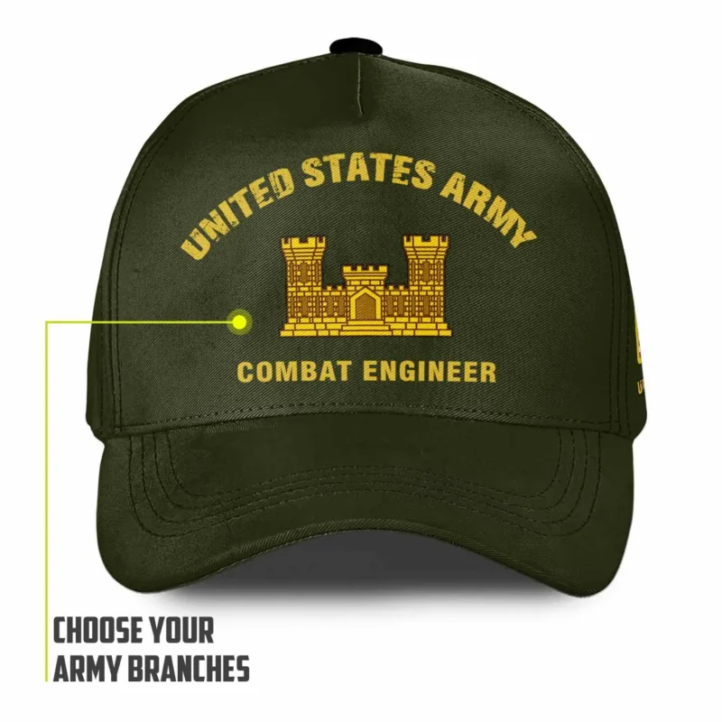 Custom Army Branch Veteran Hat - Personalized MOS Branch, Rank, Name & Years #000174