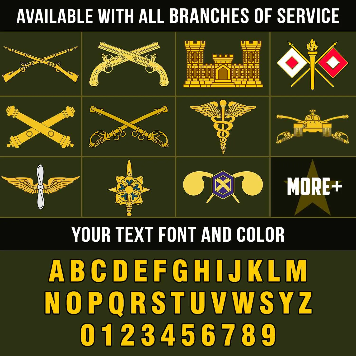 Custom Army Branch Veteran Hat - Personalized MOS Branch, Rank, Name & Years #000174